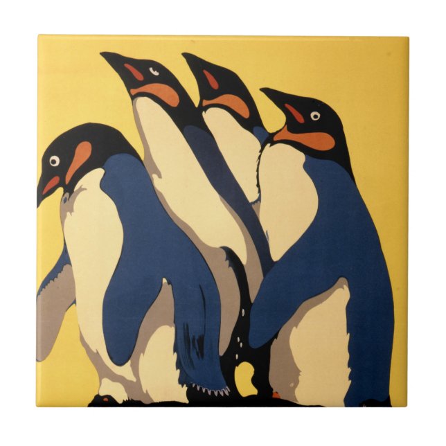 Poster For Subway Transportation To The London Zoo Tile (Front)