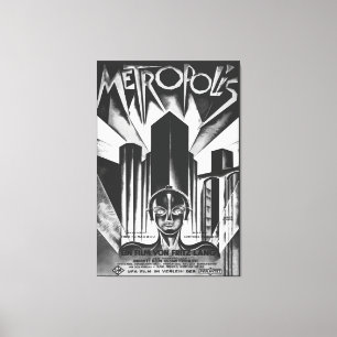 Poster for the 1927 science fiction movie Metropol Canvas Print