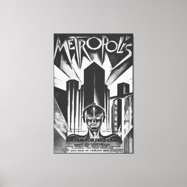 Poster for the 1927 science fiction movie Metropol Canvas Print (Front)