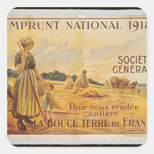 Poster for the Loan for National Defence Square Sticker