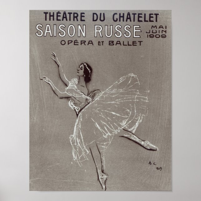 Poster for the 'Saison Russe' (Front)