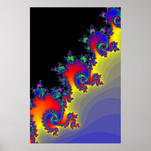 Poster: Fractal Spirals Poster