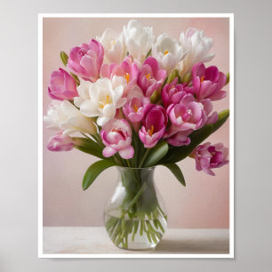 Poster Fresh Freesia Flower Bouquet Wall Decor