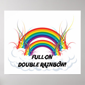 POSTER - FULL-ON DOUBLE RAINBOW