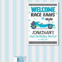 Póster  Fun 2nd Birthday Race Car Driver