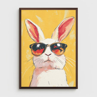 Poster Funny Bunny with Sunglasses