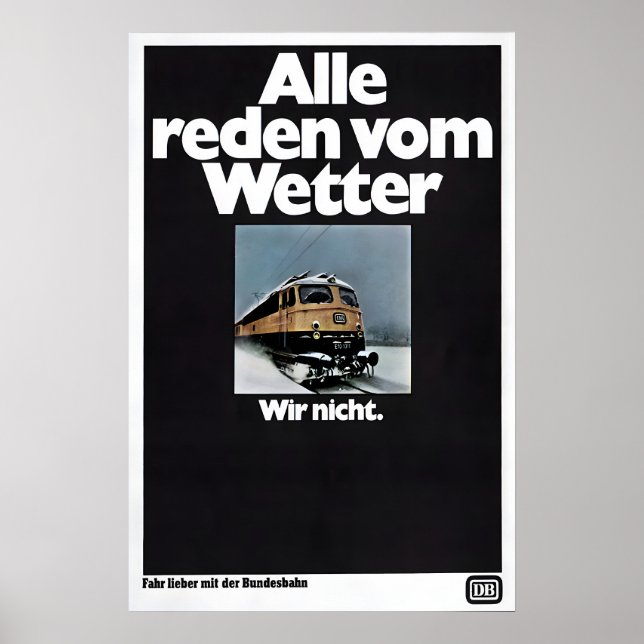 Poster German Railways Everyone is talking about (Front)