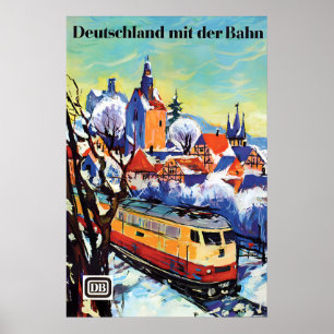 Poster German Railways Germany by Train (1964)