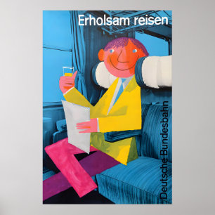 Poster German Railways Relaxing Travel