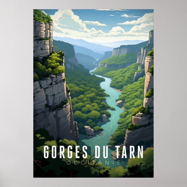 Poster Gorges du Tarn - France - illustration (Front)