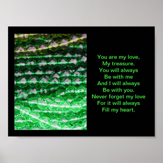 Poster, Green Beads, Forever Love Poster (Front)