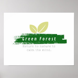 Poster green forest