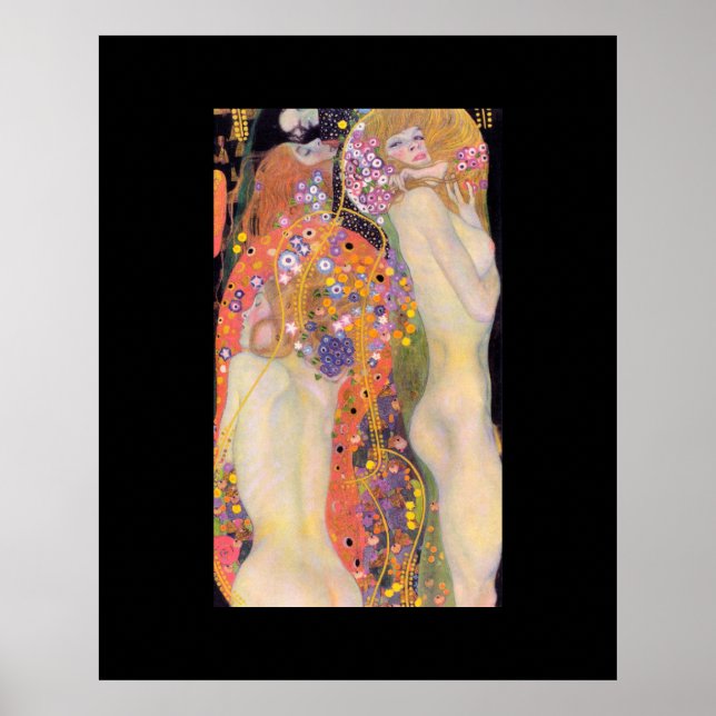 POSTER : GUSTAV KLIMT : WATER SERPENTS II (Front)