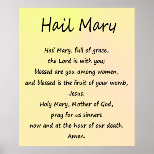 Poster ~ Hail Mary ~ 40" x 48" Semi Gloss