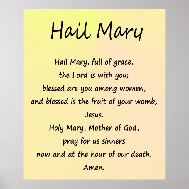 Poster ~ Hail Mary ~ 40" x 48" Semi Gloss (Front)