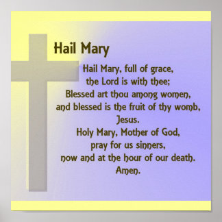 Poster-Hail Mary Prayer Poster