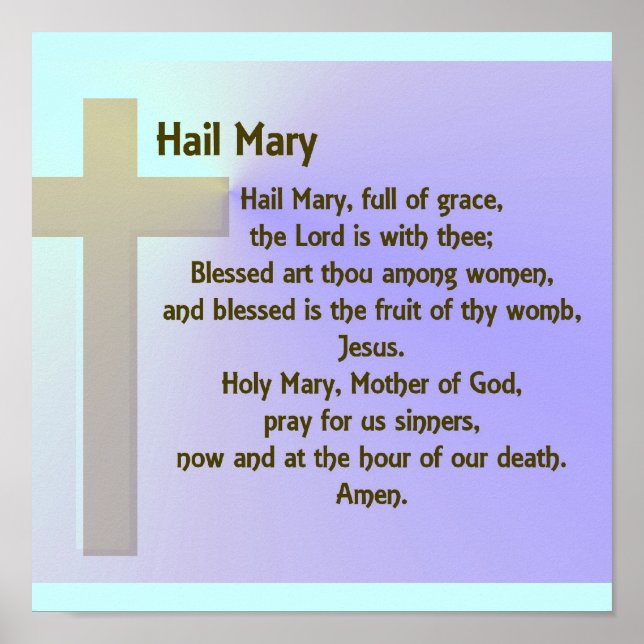 Poster-Hail Mary Prayer Poster (Front)