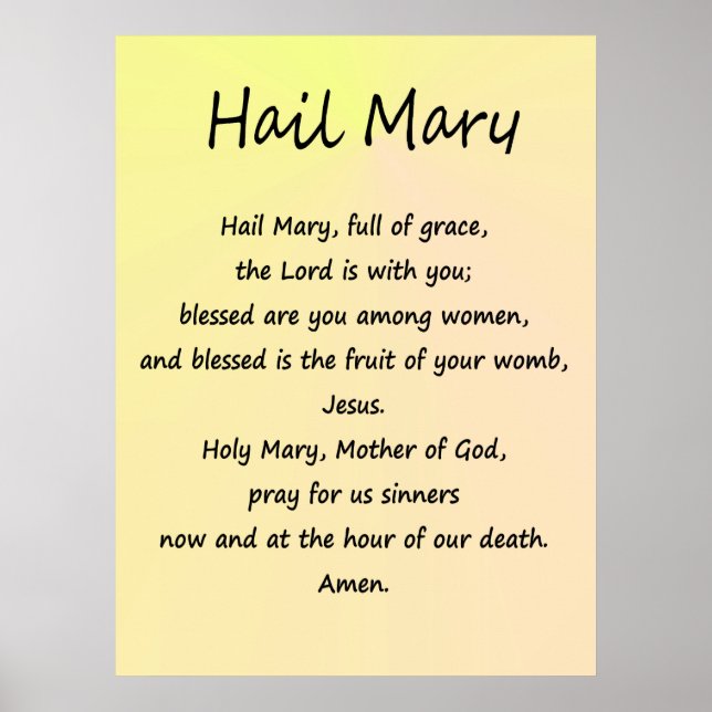 Poster ~ Hail Mary ~ Various Sizes & Paper Stock (Front)