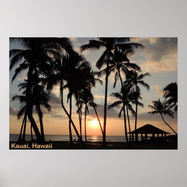 Poster - Hawaii Beach Sunset (Front)