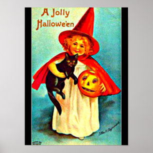 Poster-Holiday Art-Vintage Halloween 12 Poster