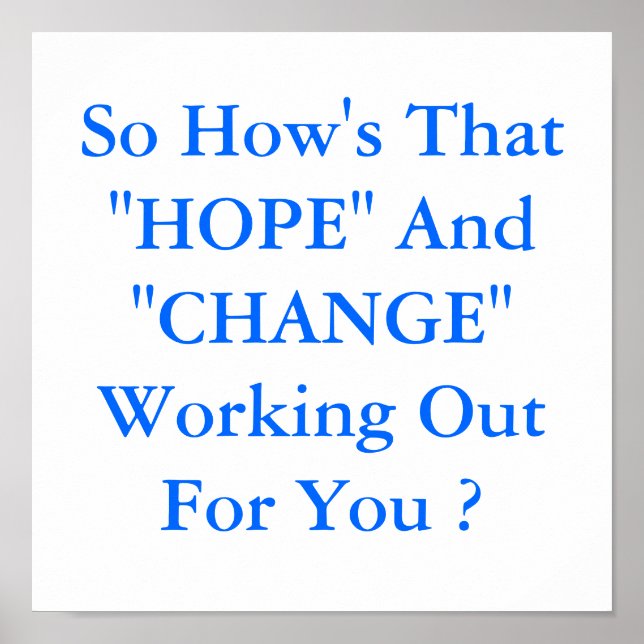 poster  "HOPE" And "CHANGE" (Front)