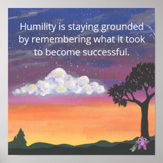 Poster - Humility Quote, Little Shot, Semi-Gloss