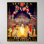 Poster Ibero-American Exposition of 1929<br><div class="desc">Vintage Poster for the Ibero-American Exposition of 1929, held in Sevilla, Spain. The Ibero-American Exposition of 1929 (Spanish: Exposición iberoamericana de 1929; Portuguese: Exposição Ibero-Americana de 1929) was a world's fair held in Seville, Spain, from 9 May 1929 until 21 June 1930. Countries in attendance of the exposition included: Portugal,...</div>