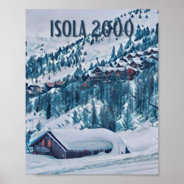 Poster Isola 2000 Ski resort (Front)