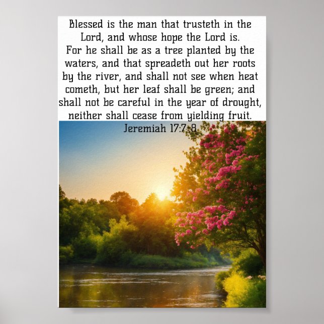 Poster Jeremiah 17:7-8 (Front)