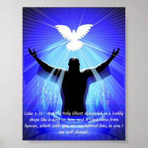 Poster - Jesus & Holy Spirit Like a Dove