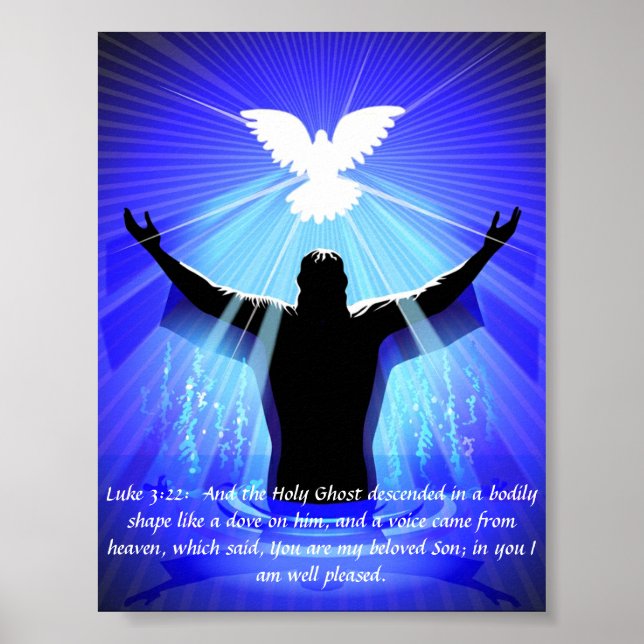 Poster - Jesus & Holy Spirit Like a Dove (Front)
