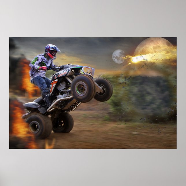 Poster Jump to the Porthole with your Quad Bike (Front)