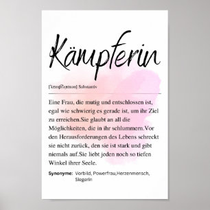 Poster Kämpferin Definition