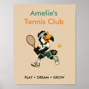 Poster - Kids Tennis Club Motivational Custom