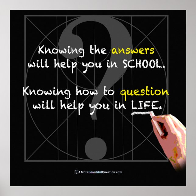 POSTER: Knowing How to Question Will Help You Poster (Front)