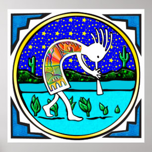 Poster: Kokopelli Under the Stars Poster