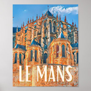 Poster Le Mans Photo Vintage