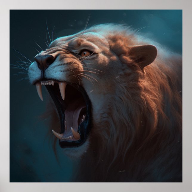 Poster Lion Feu (Front)