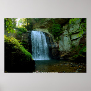 Poster Looking Glass Falls - Brevard NC - (P...