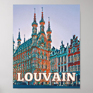 Poster Louvain Belgique Photo Vintage