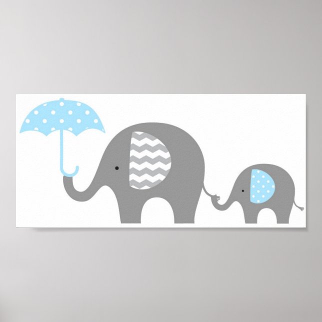 Poster - Mama & Baby Elephant (Front)