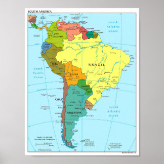 Poster - Map of South America