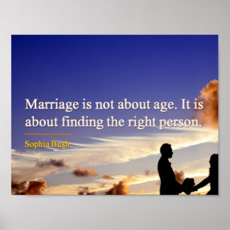 Poster - Marriage Is No About Age Quote