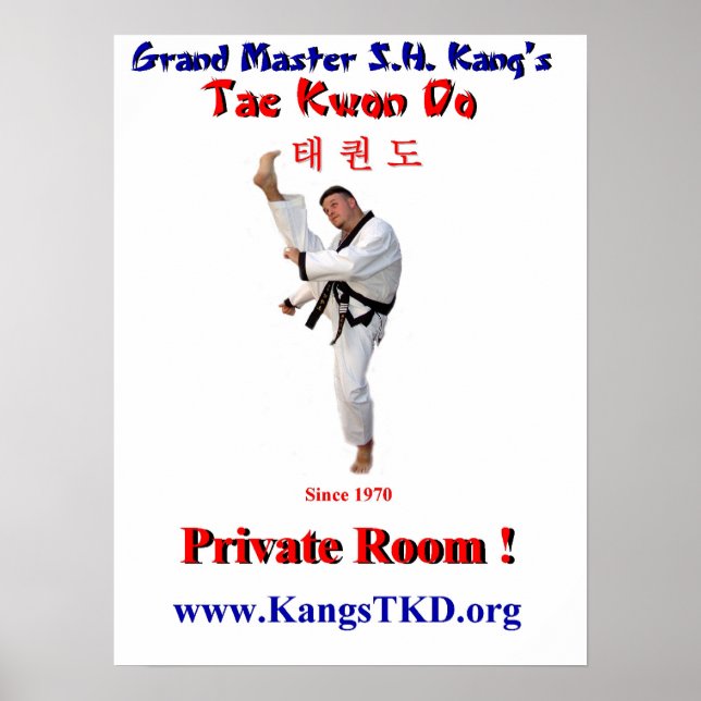 Poster Master Perry Front Kick-Private Room (Front)