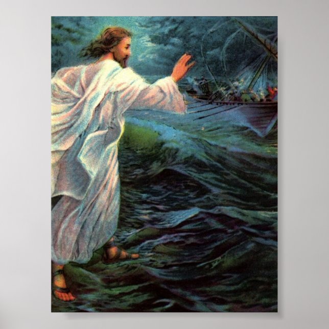 Poster: Matthew 14:29-30 Poster (Front)