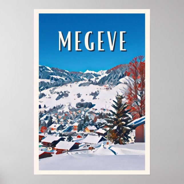 Poster Megève Ski Resort (Front)