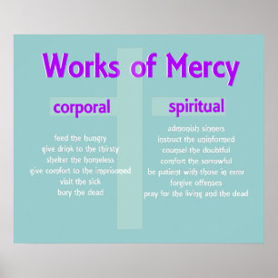 Poster Merciful Works custom graphic art