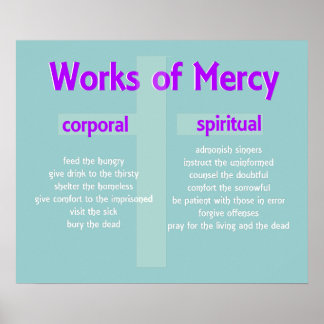 Poster Merciful Works custom graphic art