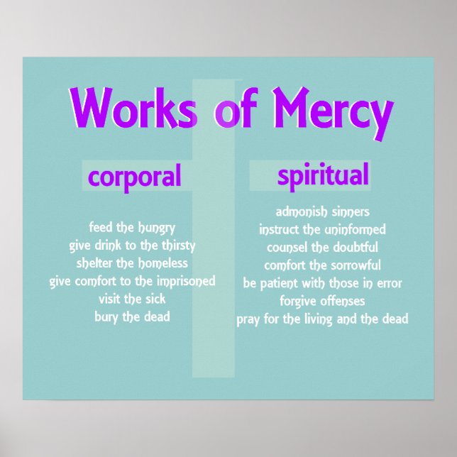 Poster Merciful Works custom graphic art (Front)