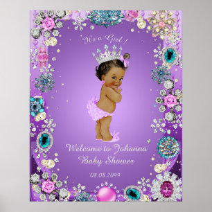 Poster Mermaid purple, jewelry,16x20